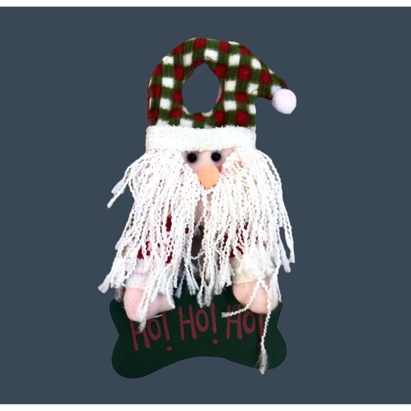 CHRISTMAS 12" SANTA DOOR SIGN DECORATION - Picture 1 of 5